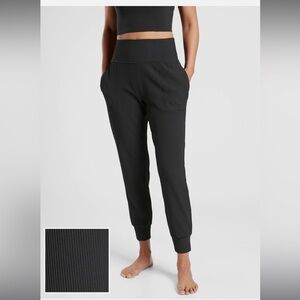 Athleta XSP Salutation Rib Joggers Black